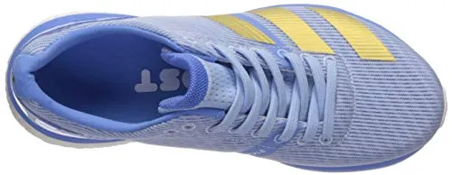 adidas Women's Adizero Boston 8 Running Shoe, Glow Blue/Gold Metallic/Real Blue, 6 M US