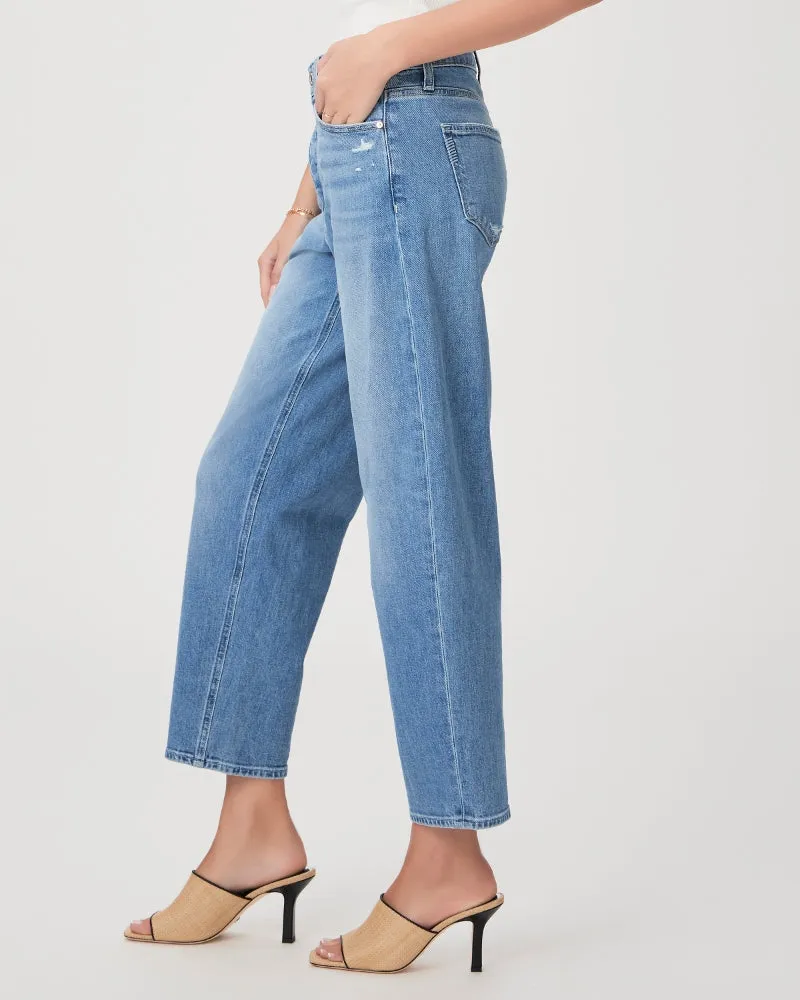 Alexis Covered Button Fly Jeans in Exhibition Distressed