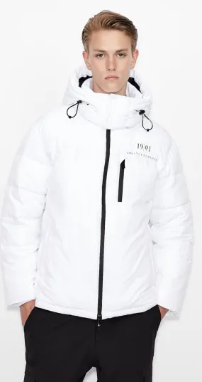 ARMANI EXCHANGE 30TH ANNIVERSARY PUFFER JACKET (WHITE)