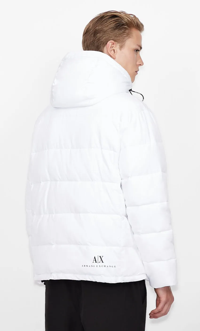 ARMANI EXCHANGE 30TH ANNIVERSARY PUFFER JACKET (WHITE)