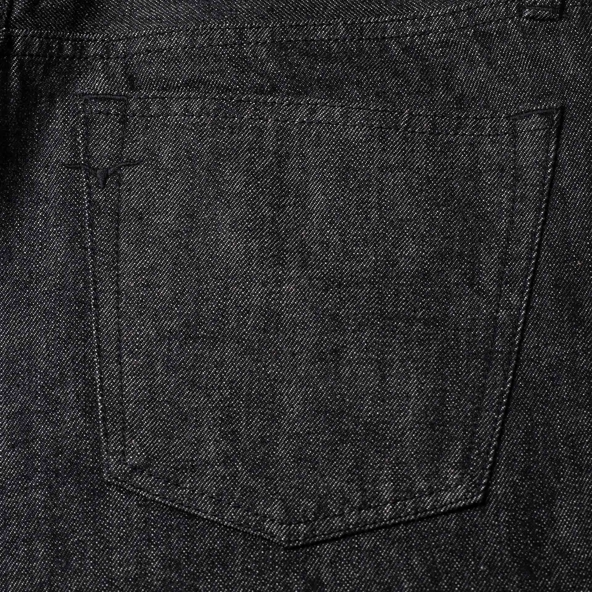 B-04 RELAXED 14 oz. selvedge colour denim / black