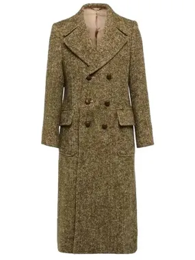 Bernal Herringbone Wool Single Coat Green