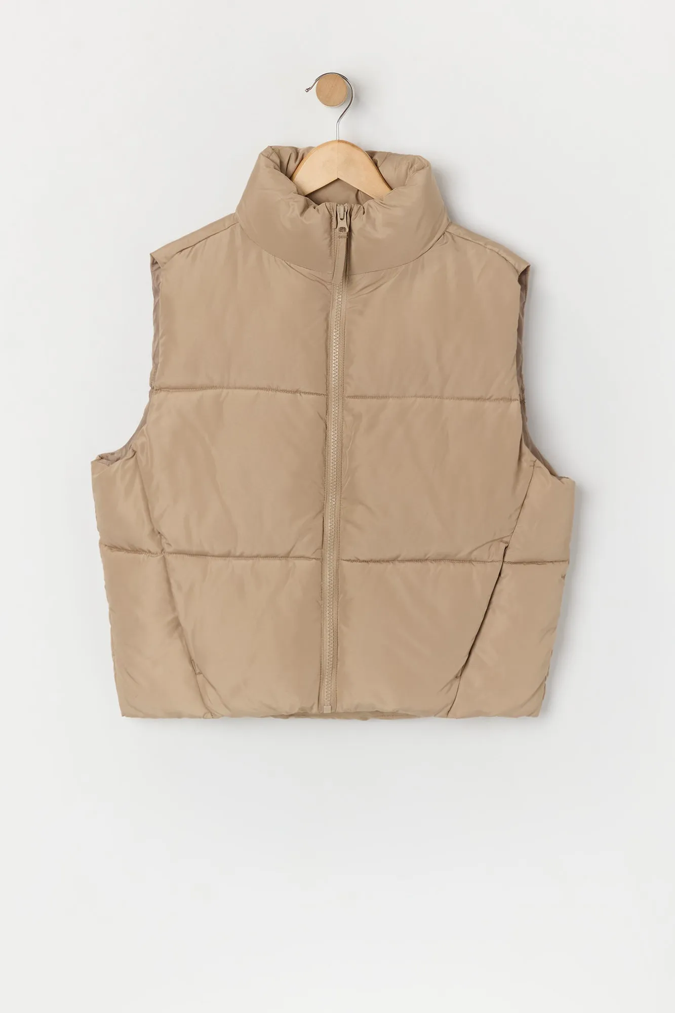 Boys Mock Neck Puffer Vest