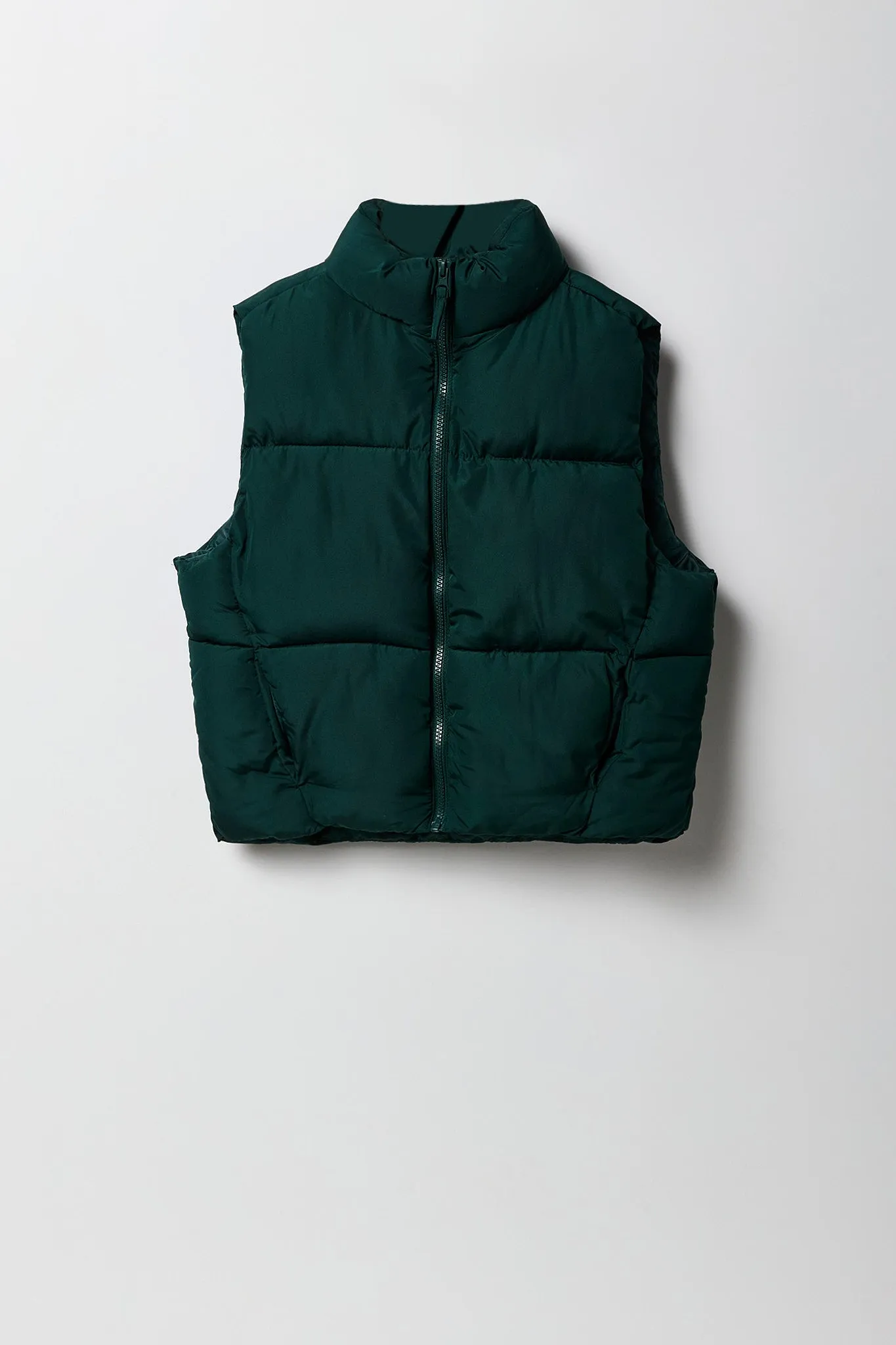 Boys Mock Neck Puffer Vest