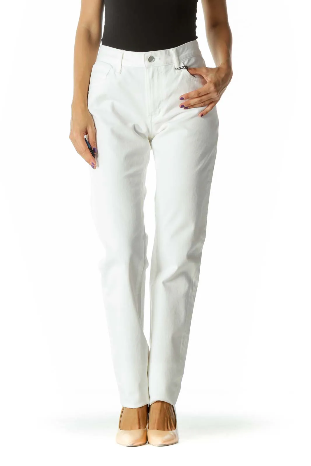 Bright White Stretch Skinny Pants