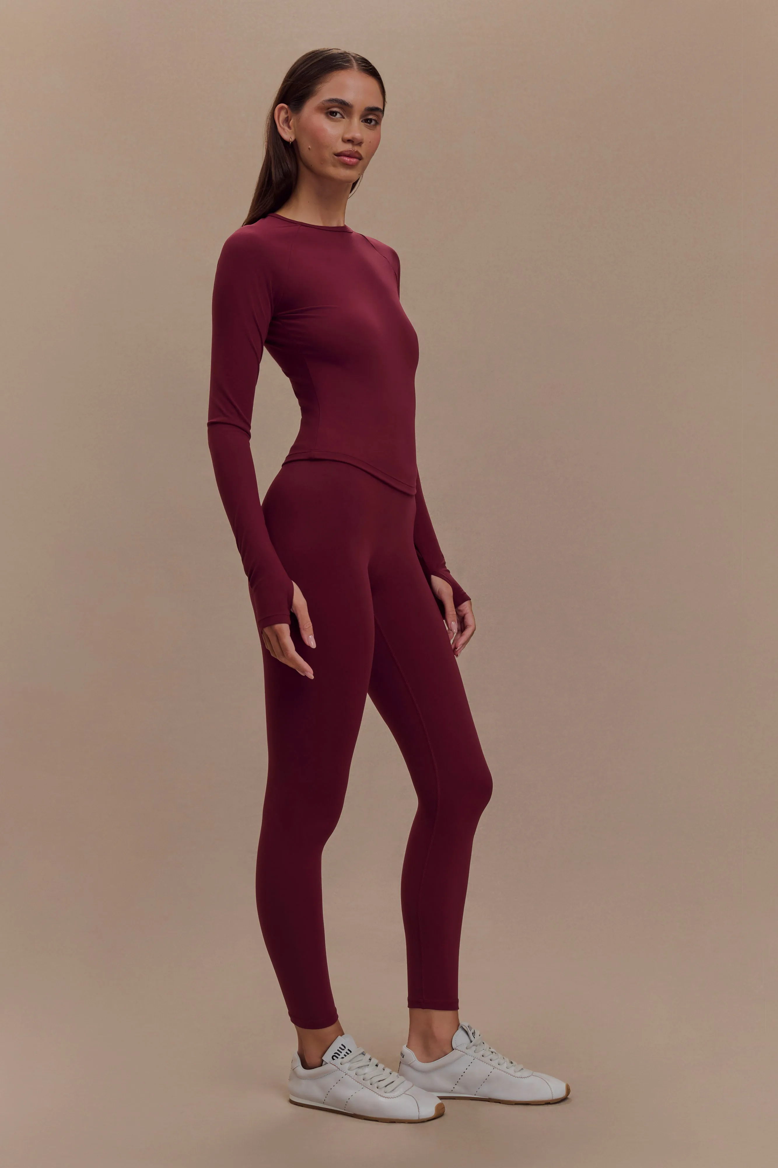 Callie Active Leggings - Burgundy