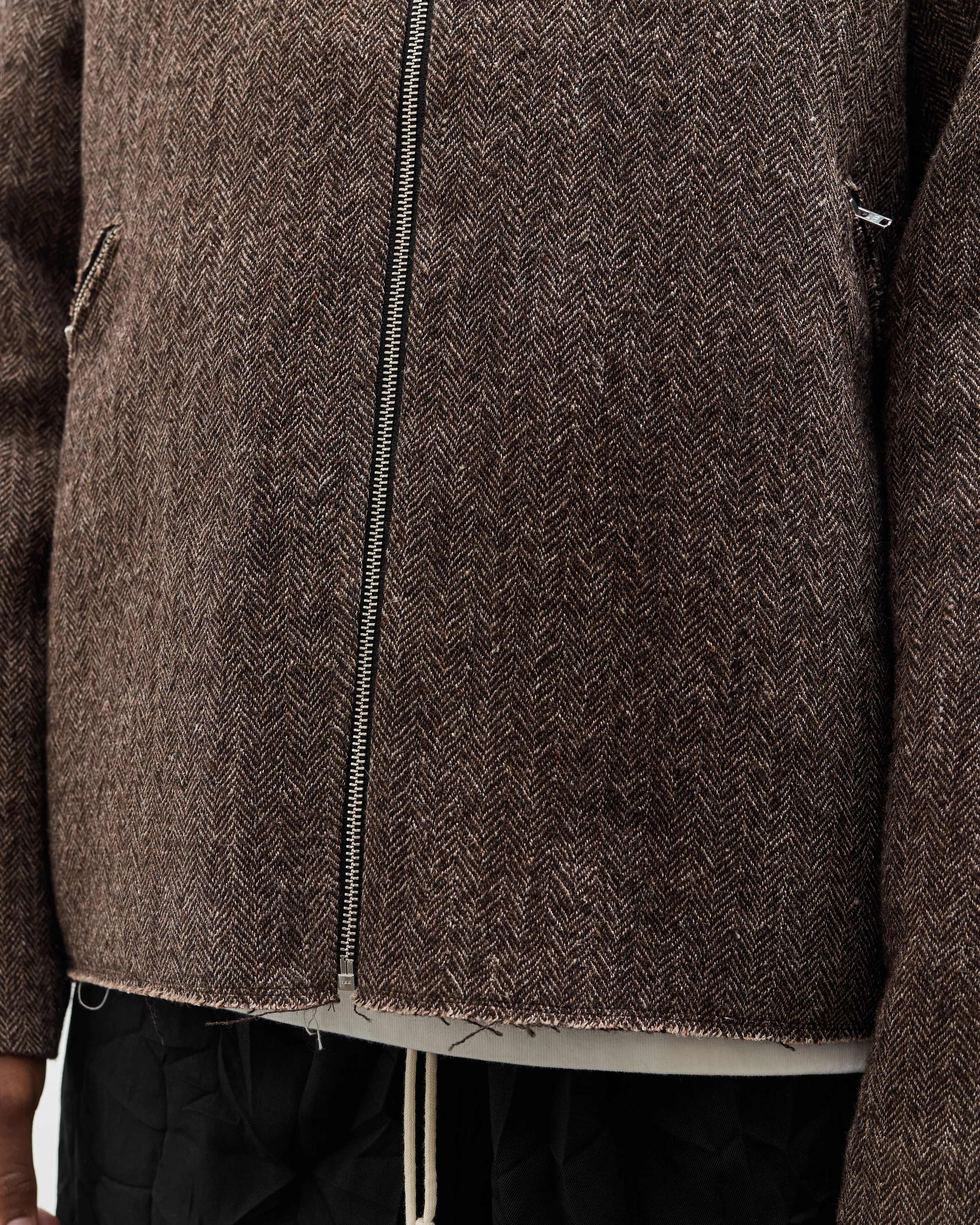 Camiel Fortgens Simple Jacket, Brown Herringbone