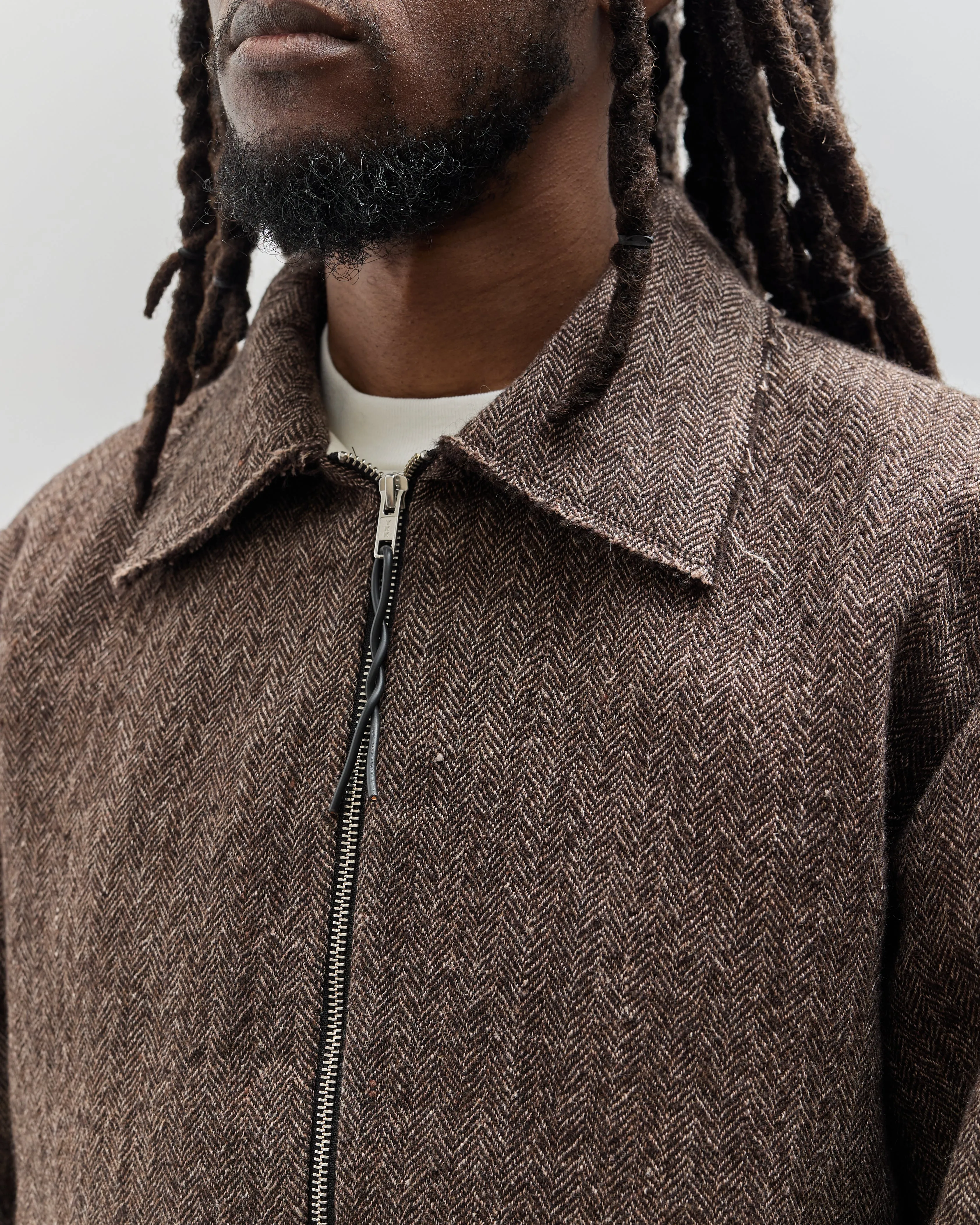 Camiel Fortgens Simple Jacket, Brown Herringbone