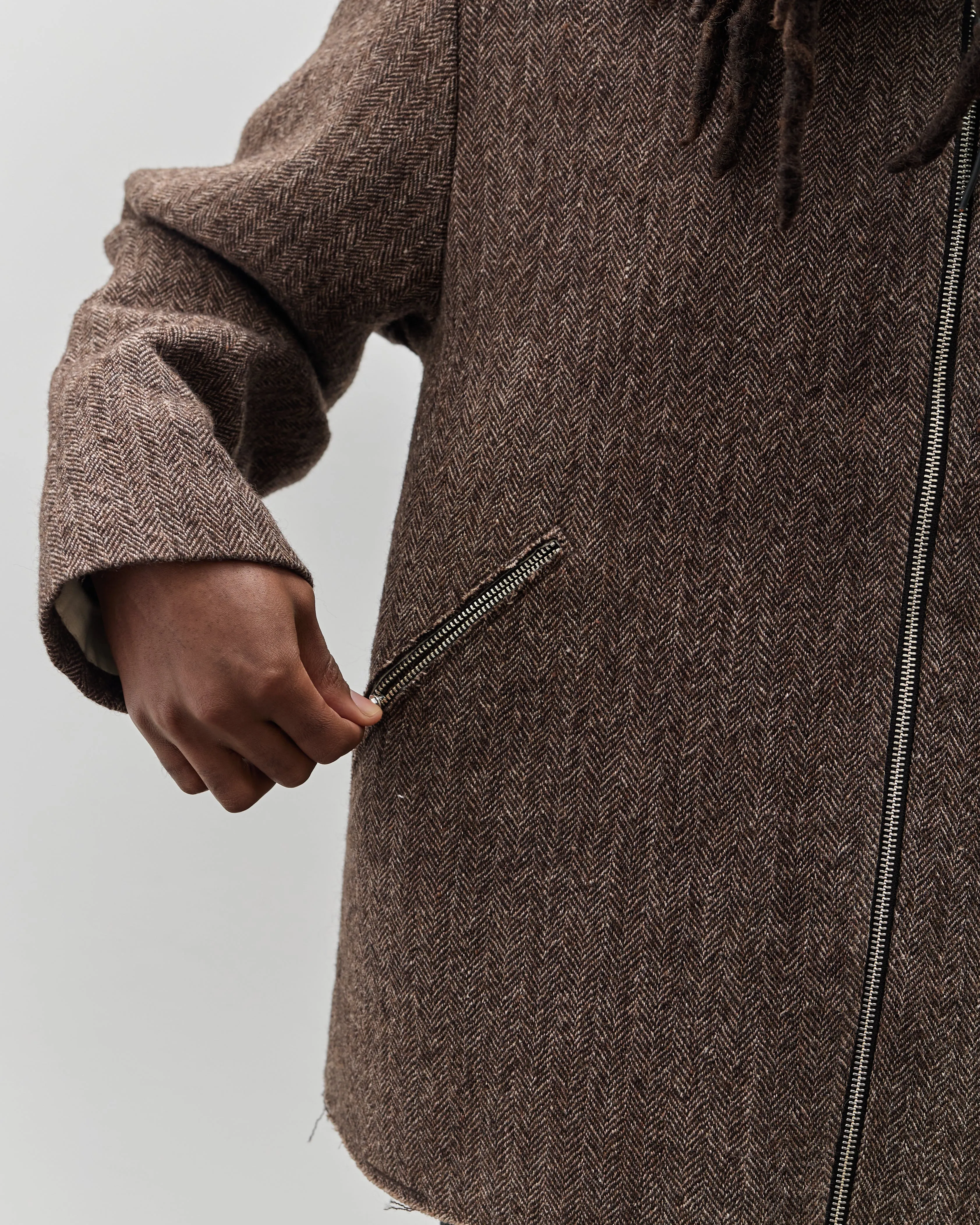 Camiel Fortgens Simple Jacket, Brown Herringbone