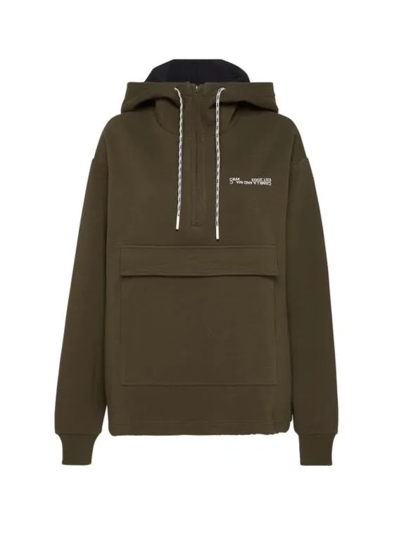 Camilla and Marc Aurora Bonded Hoodie In Dark Moss