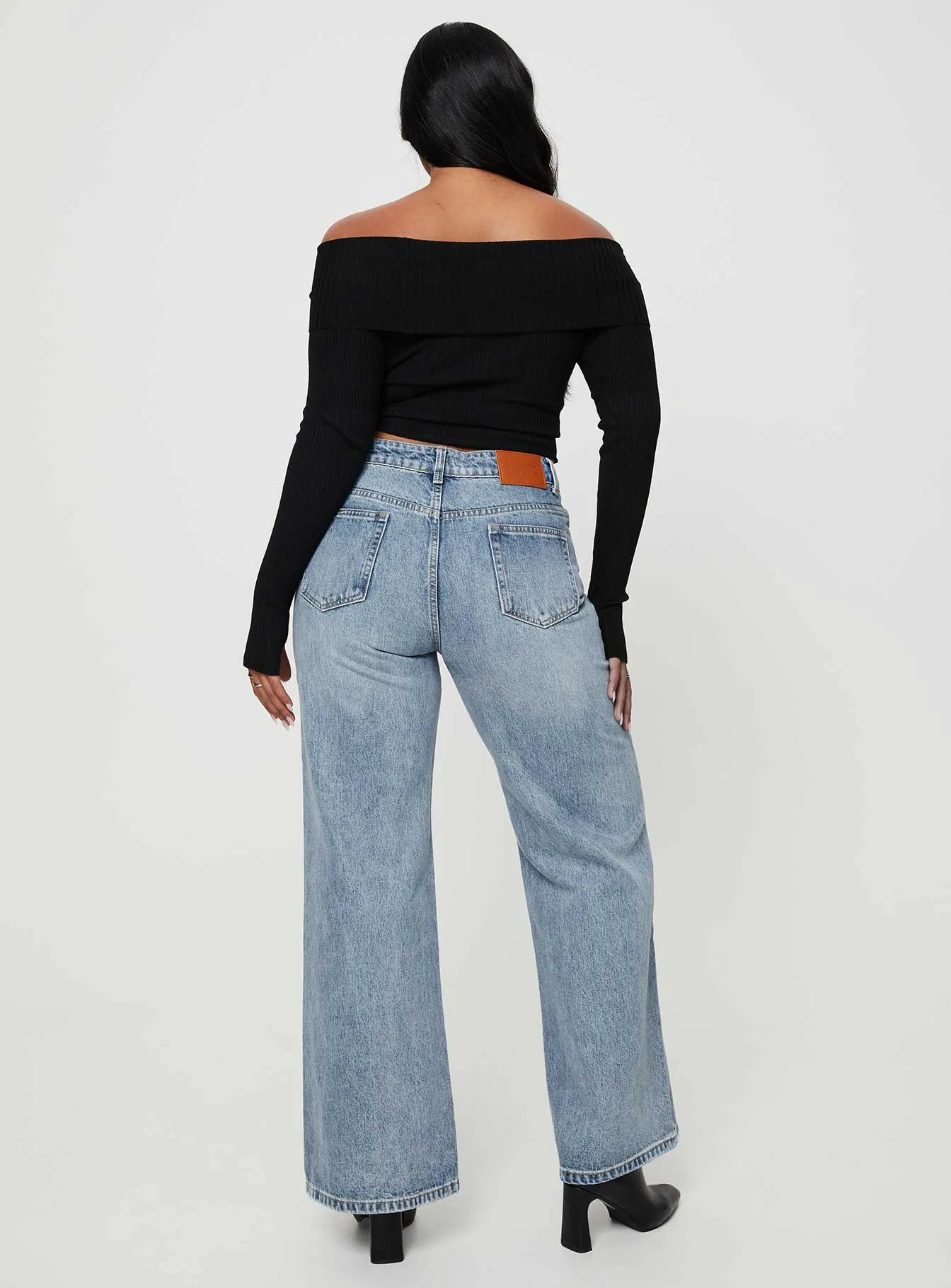 Cat Relaxed Rigid Wide Leg Jean Angel Blue