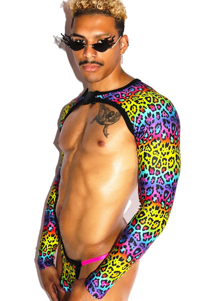 Cheetah Rainbow Buckle Arm Guard Harness- Black