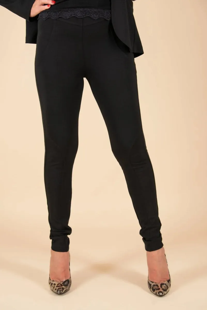 Chic Black Sporty leggings LILI