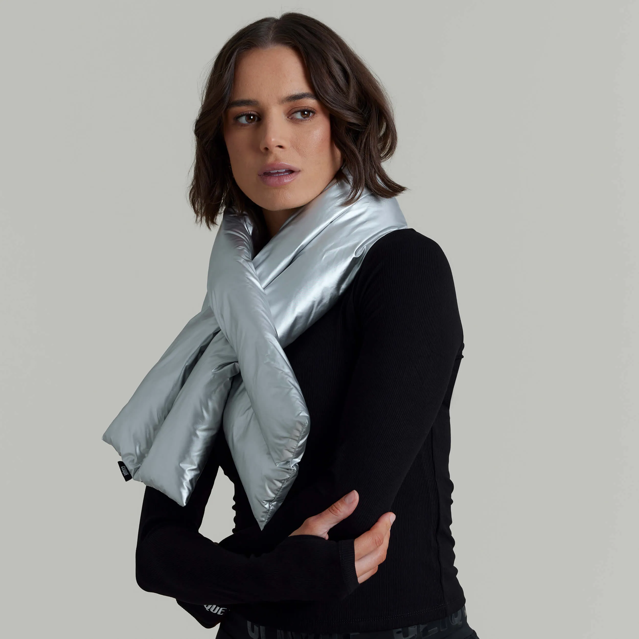 CLQ Puffer Scarf - Silver