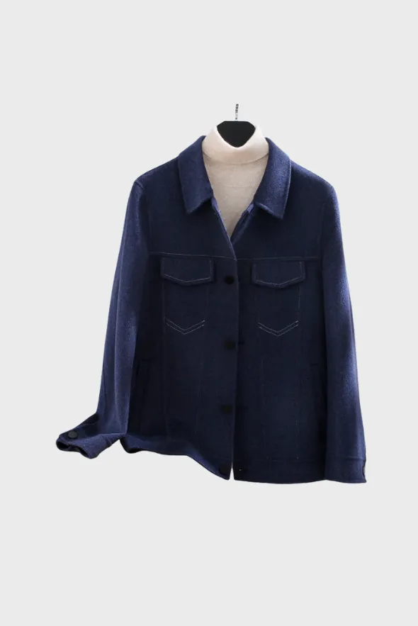 Denim Merino Wool Jacket