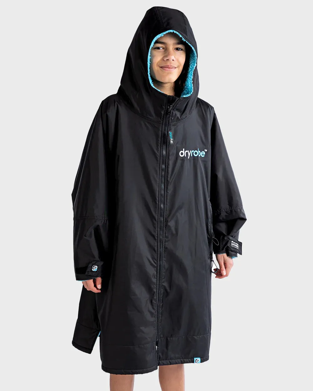 Dryrobe Advance Kids Long Sleeve - Black / Blue