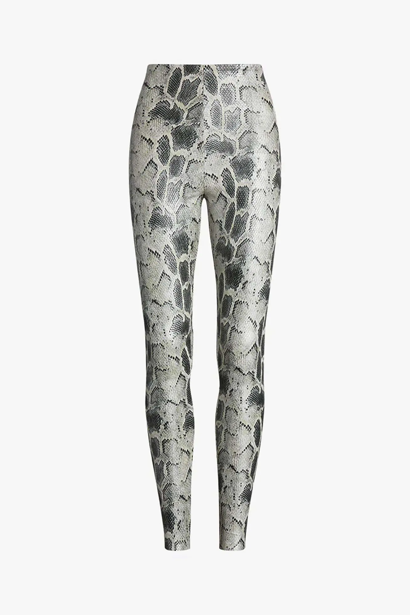 Faux Leather Animal Legging in Fog Python