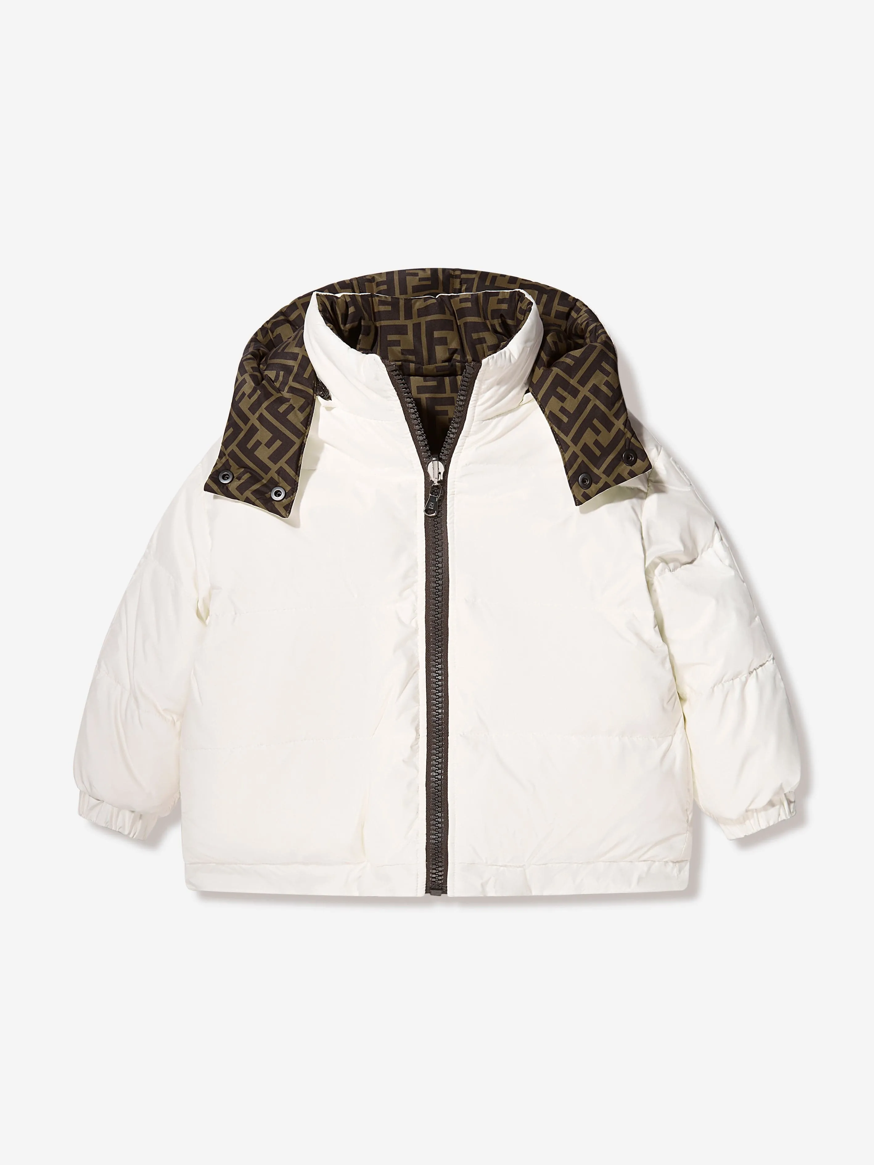 Fendi Boys Reversible FF Tape Puffer Coat