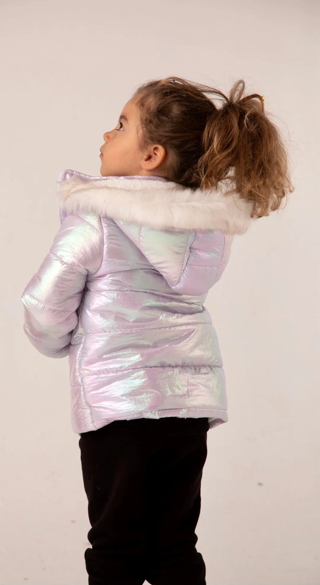 Girls Purple Puffer Jacket