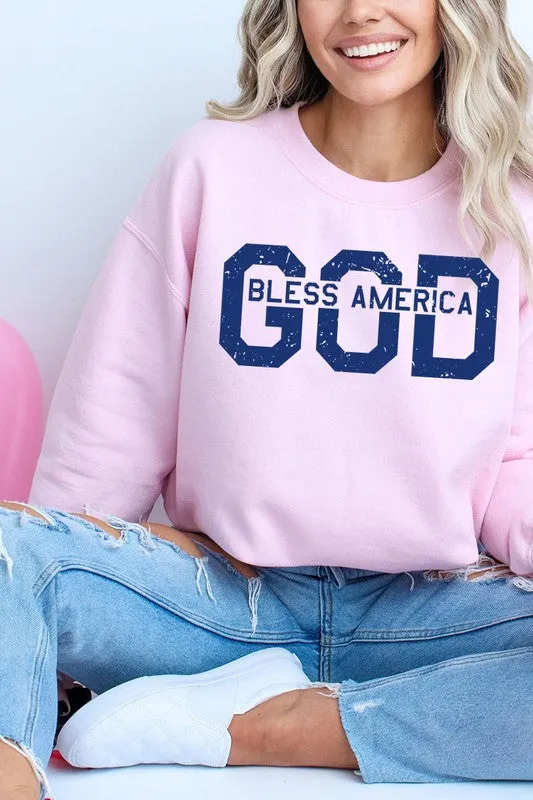 God Bless America Graphic Fleece Sweatshirts