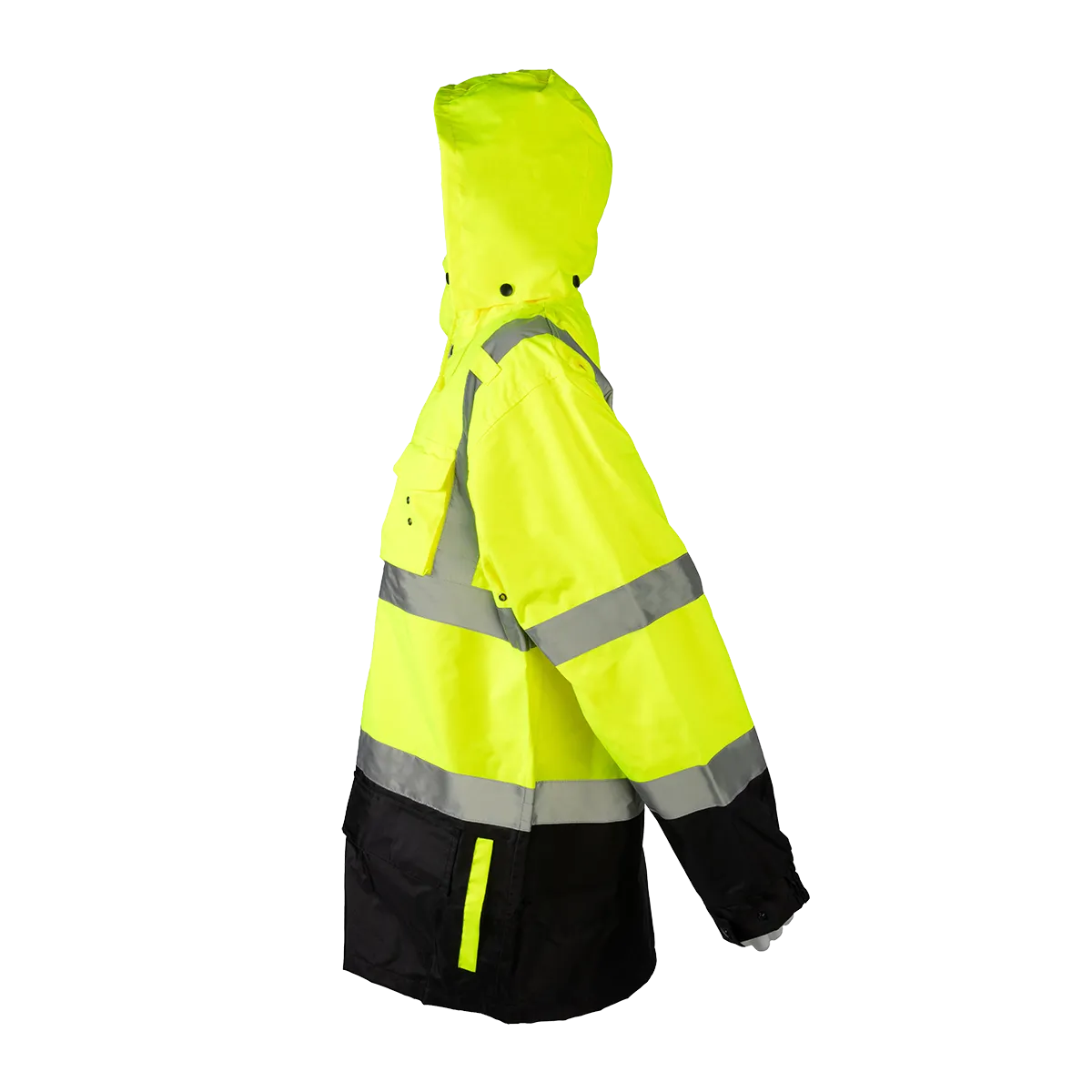 LBPJ3IN1-C3 ANSI Class 3 High-Vis Lime /Black Bottom Waterproof 3-in-1 Parka Jacket