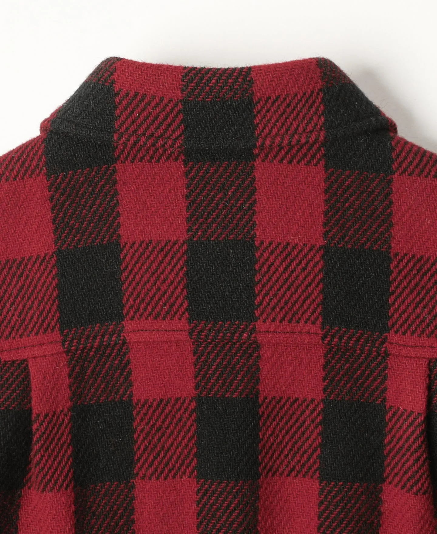 Lot 356 Buffalo Plaid Wool Ribbed Jacket - Red/Black