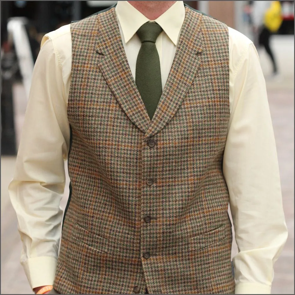 Mallalieus Brown check Tweed Waistcoat<>