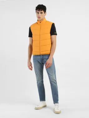 Men's Yellow High Neck Puffer Jackets