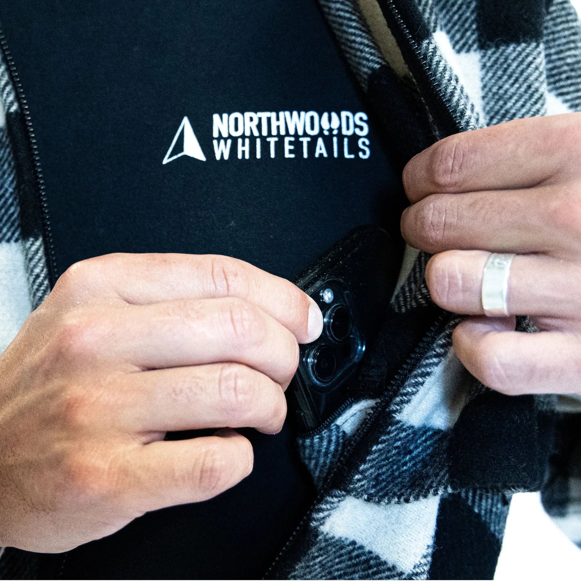 Northwoods x 1842 Jac Shirt - White & Black Buffalo Check