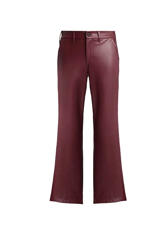 NYDJ - Faux leather Straight Leg Ankle Pants - Tavern