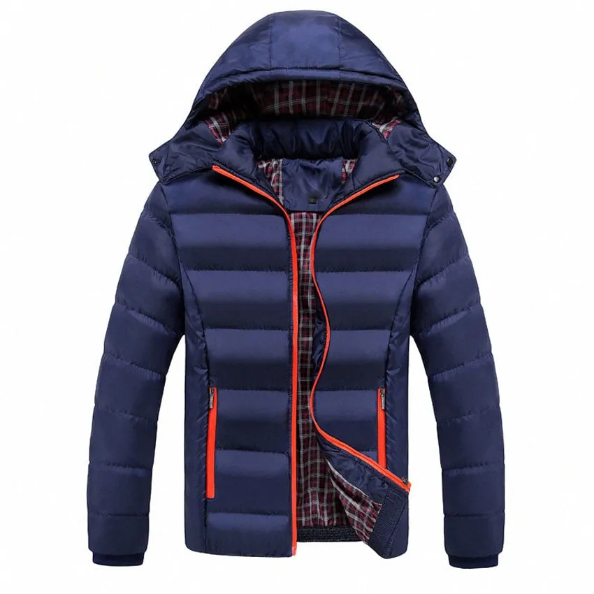 Solid Color Male Puffer Jacket (4 colors)