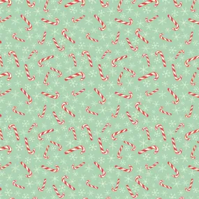 Stay dry digital printed PUL -  Candy cane - Mint