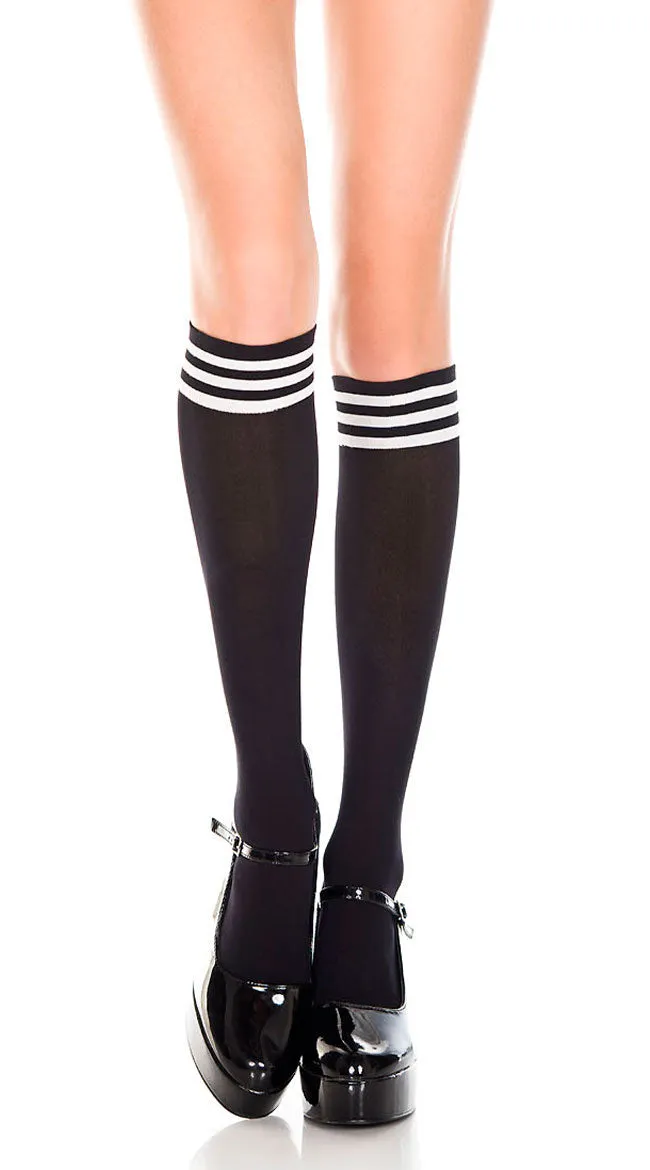 Striped Top Knee Highs