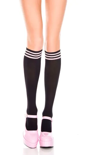 Striped Top Knee Highs