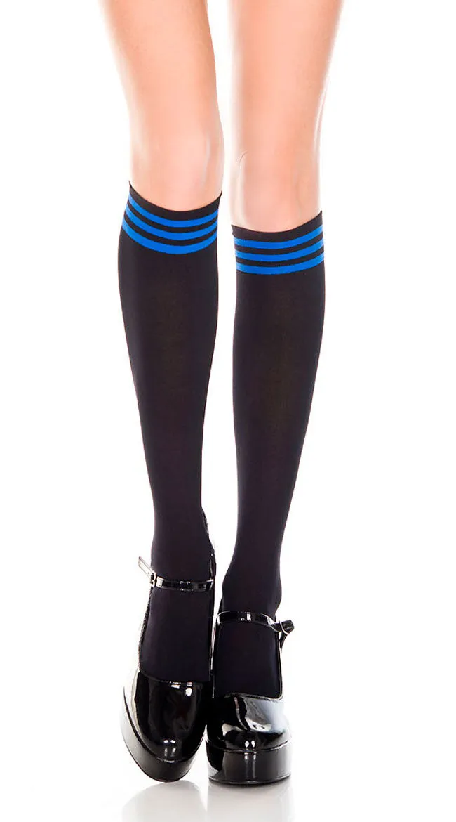 Striped Top Knee Highs