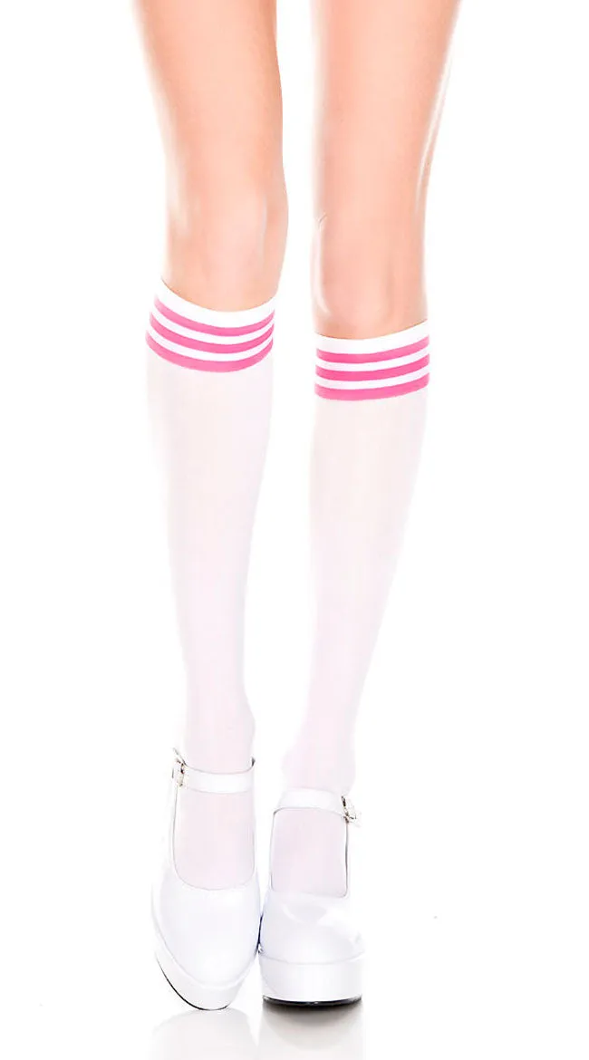 Striped Top Knee Highs