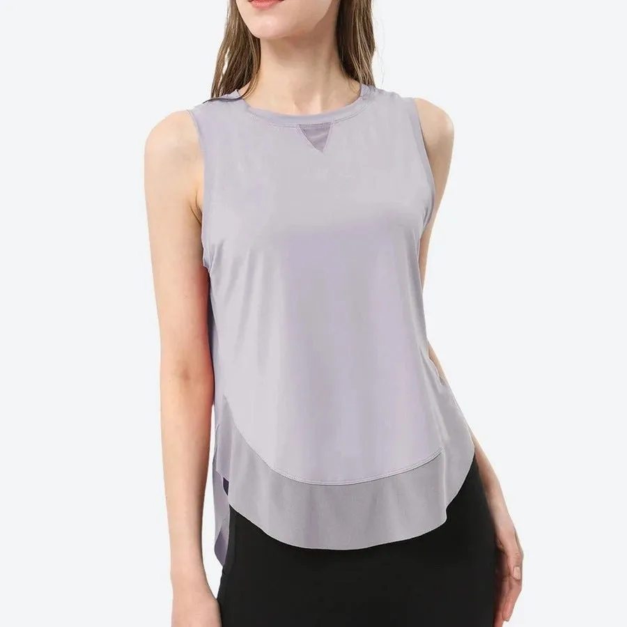 Stylish Sleeveless Layered Workout Tops