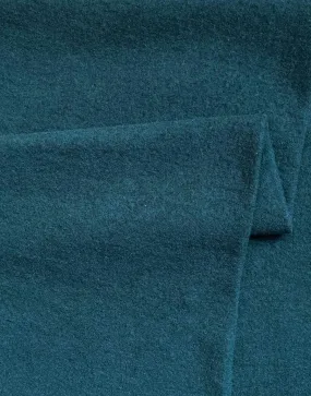 Teal 100% Boiled Wool Fabric