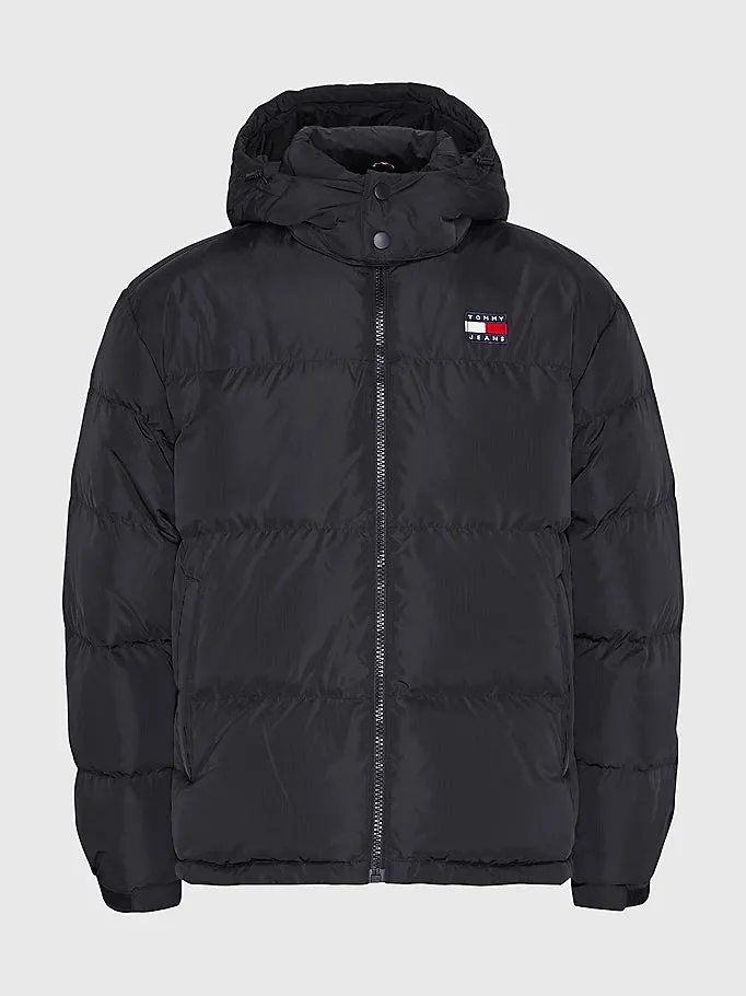 Tommy Jeans Alaska Casual Fit Hooded Puffer Jacket - Black