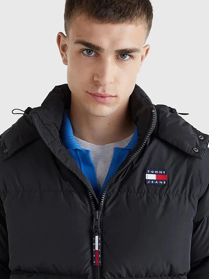 Tommy Jeans Alaska Casual Fit Hooded Puffer Jacket - Black