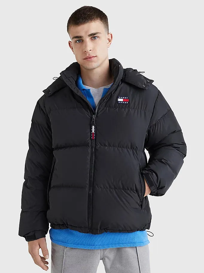 Tommy Jeans Alaska Casual Fit Hooded Puffer Jacket - Black