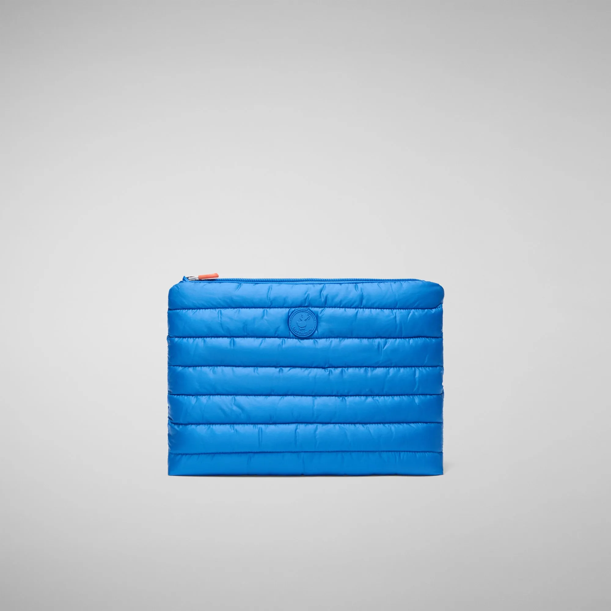 Unisex quilted pouch big Thalassa in cerulean blue