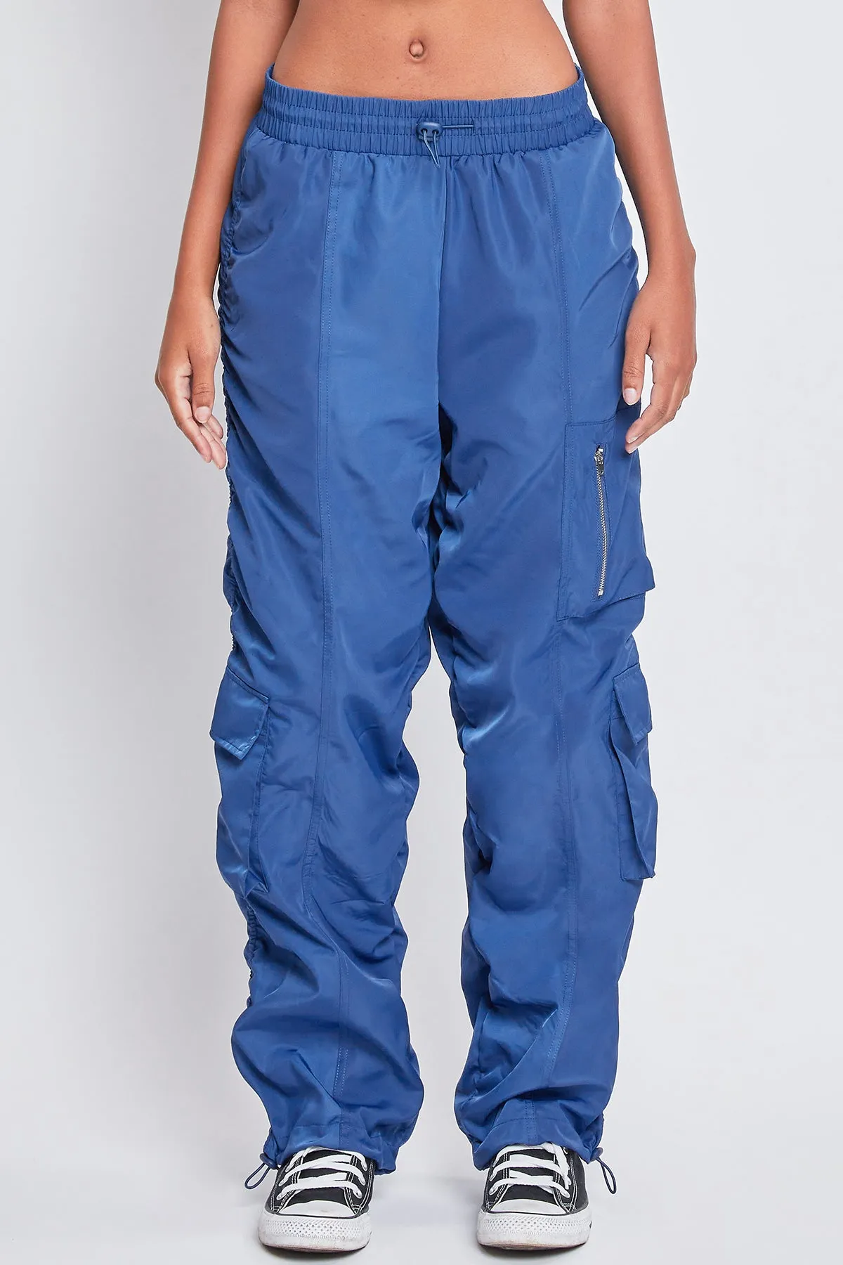 Women's  Rouched Nylon Cargo Joggers